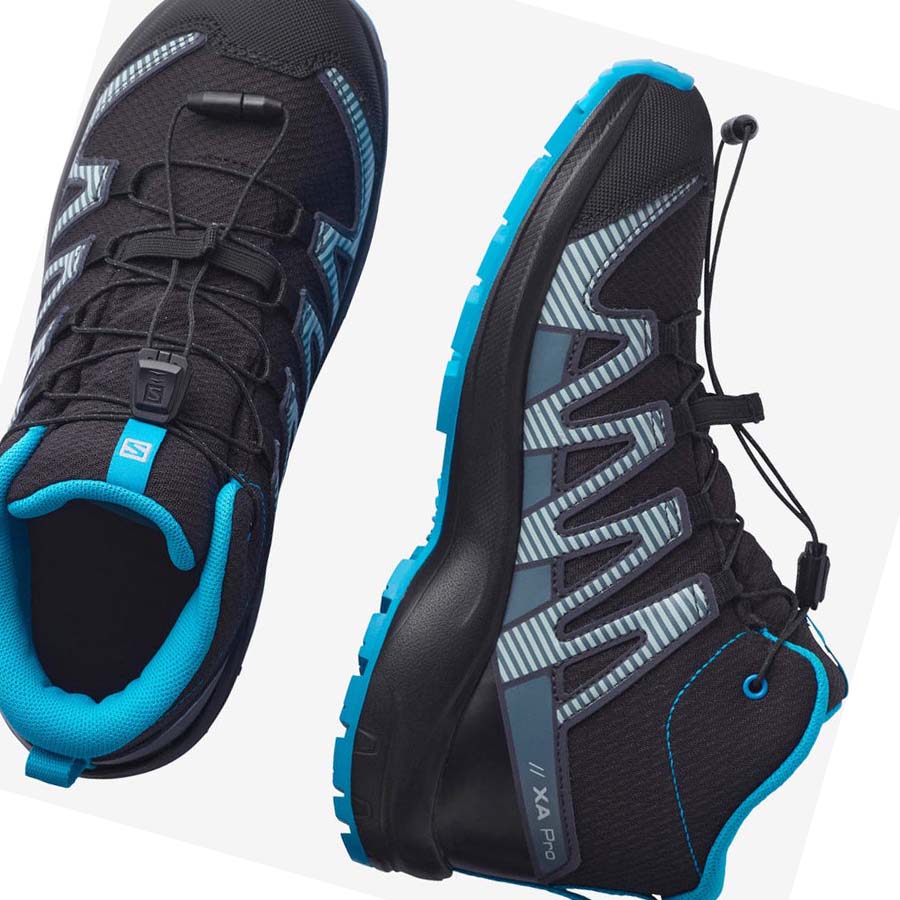 Salomon XA PRO V8 MID CLIMASALOMON™ WATERPROOF Túracipő Gyerek Fekete | HU 3583ZUT